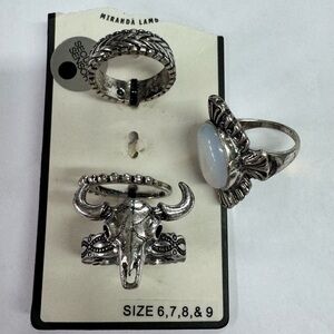 IDYLLWIND- Size 7, 8 & 9 Silver Ring Set for UNISEX